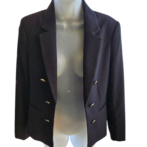 H&M Black Blazer with Gold Buttons - Picture 2 of 8